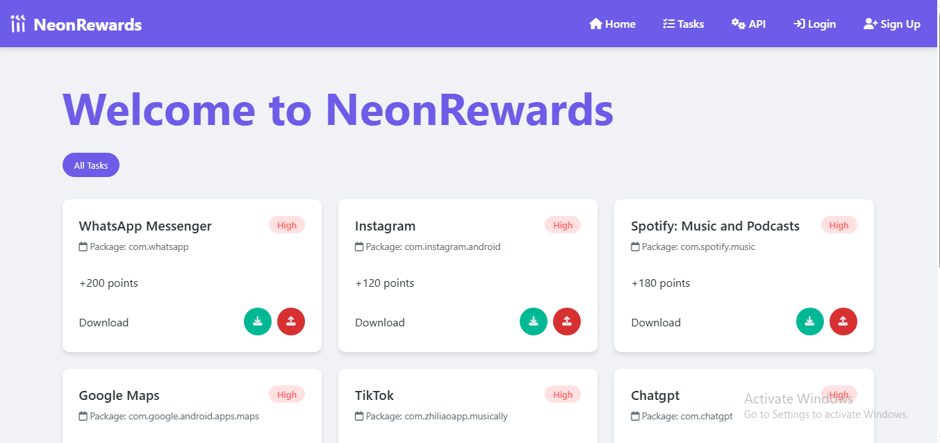 Rewards & Redeem Web App